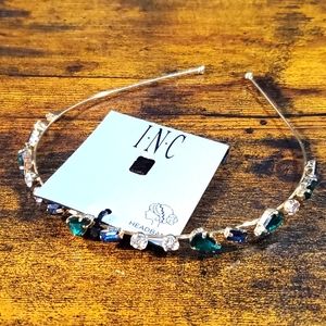 New! INC INTERNATIONAL CONCEPTS Gold-Tone Multicolor Stone Headband